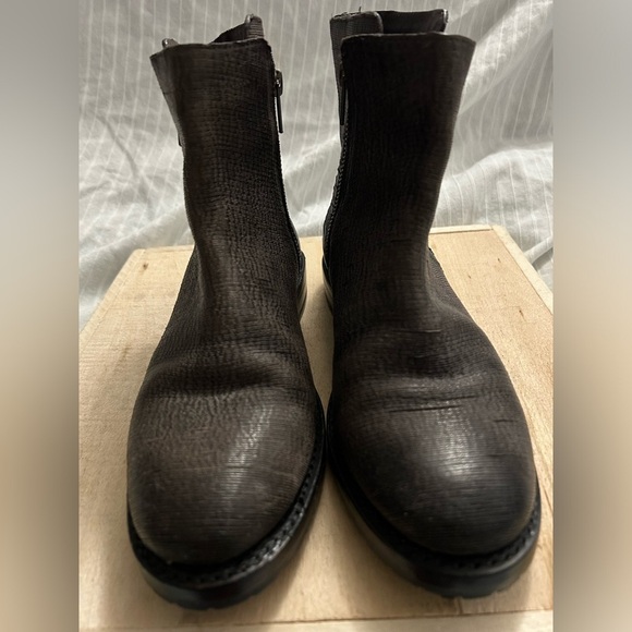 Frye Natalie Double Zip Womens Brown Charcoal Ankle Boots Bootie 78491 Size 6.5B - Picture 4 of 14